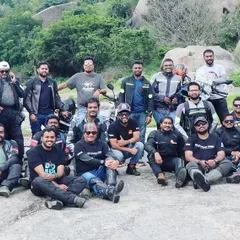 The whole crew together after a new member induction. The caption 'Angane ente vatteppam kitti' (I finally got my vatteppam) is our inside joke for officially becoming a member.
