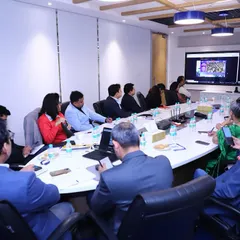 This image shows a meeting in progress at the Post Budget Media Interaction Session organized by the Services Export Promotion Council (SEPC). Our team participated in this high level discussion on the budget's impact on India's services sector.