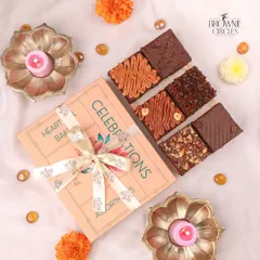 A simple and elegant gift that always works. Our celebration box of six assorted brownies is a great choice for thanking clients, rewarding employees, or celebrating small wins with the team.