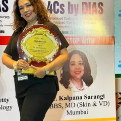 Holding an award from the DIAS (Dermatology, Aesthetics and Skin Institute) event. Participating in hands-on training, including cadaveric dissection courses, is vital for mastering the complex anatomy involved in injectable and aesthetic procedures.