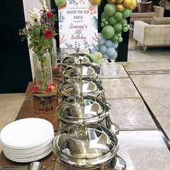 A birthday party is always a special occasion. Here is a compact buffet setup for a 6th birthday, complete with themed decor, ensuring the food presentation was as fun as the party itself.