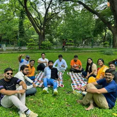Our group enjoying a picnic-style meetup at Cubbon Park. It's a relaxed and informal setting to get to know each other.