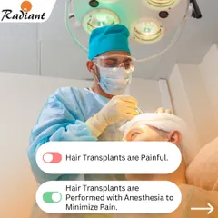 Many people worry that a hair transplant will be painful. The procedure is performed under local anaesthesia, which numbs the area completely. My team and I ensure you are comfortable and experience minimal pain throughout the process.