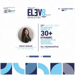 An announcement for my participation as an exhibitor at the Elev8 Select Bengaluru design event.