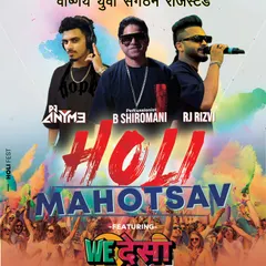The poster for a massive 'Holi Mahotsav' in Aligarh with my band 'WeDesi'. This shows our capability to headline large-scale festive events.