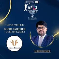 I was thrilled to be the official food partner for the Artist Event Cricket League (AECL). This graphic shows my role as a key partner, bringing delicious food to an exciting event.