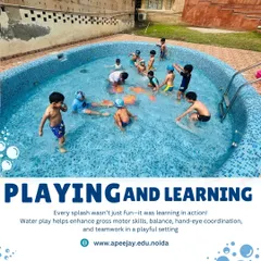 Every splash was learning in action. Water play helps enhance gross motor skills, balance, hand-eye coordination, and teamwork in a playful setting.