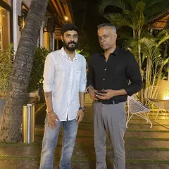 It's always an honor to perform for and connect with people I admire. Here with the one and only Gautham Vasudev Menon sir. Moments like these are a huge part of my journey.