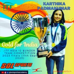 Gold for India! We celebrate Karthika Padmakumar, who led the Indian team to a historic victory at the ITF Asia 12 & Under Team Competition Finals. Our programs are designed to prepare players for success on the world stage.