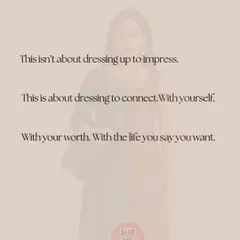 This is not about trends or impressing others. Conscious styling is about dressing to connect with yourself, your worth, and the life you want to create. It's an internal alignment that is reflected externally.