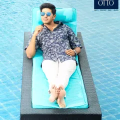 It was an absolute pleasure styling the incredible Dulquer Salmaan for an Otto menswear campaign. We created a relaxed, resort-style look with this floral print shirt and crisp white trousers, perfect for a poolside setting. This is a great example of our celebrity styling for major brand endorsements.