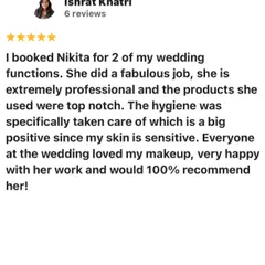 "Extremely professional and the products she used were top notch." I prioritize hygiene and use only luxury products, especially for sensitive skin.