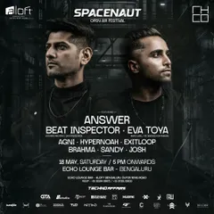 The main lineup poster for the Spacenaut festival, where I shared the stage with top national artists.