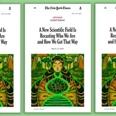 A mockup showing how my main illustration for the NYT Opinion piece appeared on their website, accompanying the guest essay.
