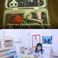 Remember our old doctor sets? We've upgraded playtime with a fully equipped pretend clinic. It’s amazing to watch little ones step into the shoes of a healer and care for their friends and toys.