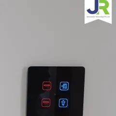 Simplicity meets function in this four-button JR XION panel. It is specifically configured for automated curtain and blind control, allowing you to open or close two separate sets of window coverings with a single touch.