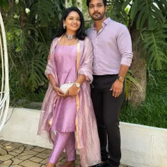 A simple yet elegant look. I designed this lavender raw silk suit with a tissue dupatta for a client who wanted something comfortable and chic for a family function.