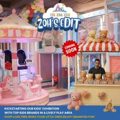 A teaser for our first-ever kids' exhibition, Zoh's Edit. This image shows our playful and vibrant play area, promising a magical event where you can shop while kids play.