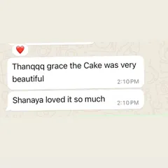 "Thanqqq grace the Cake was very beautiful. Shanaya loved it so much." A happy review for my Blackpink theme cake. Making kids happy on their birthday is the best feeling.