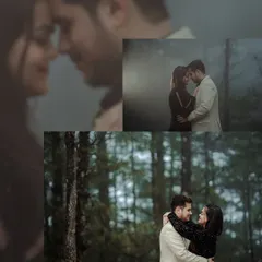 Fog and mist are gifts, not obstacles. This collage demonstrates how we embrace moody weather to create atmospheric and intimate pre-wedding portraits. You'll learn our techniques for shooting in low-contrast, diffused light to produce soft, romantic imagery in the heart of the forest.