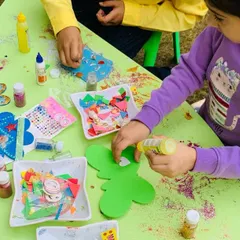 Getting creative with colors, glitter, and glue! I provide all the materials for fun arts and crafts sessions where kids can express themselves and take home their own handmade masterpieces.