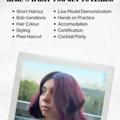 We pack a lot into our masterclasses. This shows everything you get, including live model demos, hands-on practice, certification, and even accommodation for out-of-town stylists.