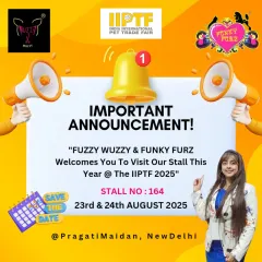 An announcement for our stall at the India International Pet Trade Fair (IIPTF). These events are a fantastic way for people to learn more about our grooming school and tools.