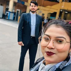 Meeting a good friend and colleague after a long time in the court premises.