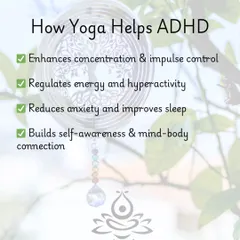 Discover the specific ways yoga helps manage ADHD, from enhancing concentration and impulse control to regulating hyperactivity and improving sleep.
