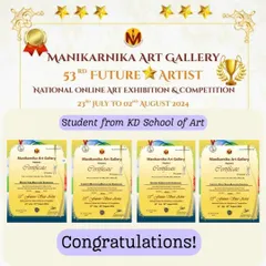 More winners from the online national art contest. I am so happy to see their certificates of achievement.