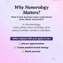 Every letter has a number, and every number carries a vibration. When your business name is aligned with your goals through numerology, it can attract opportunities and create positive brand energy.