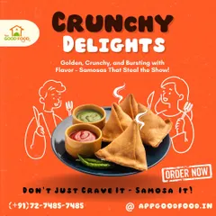 Crunchy delights! These golden, flavorful samosas are the perfect mood-boosting snack. Don't just crave it, samosa it!