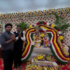 Our team paying respects at the inauguration of the marriage hall. We incorporate cultural and traditional values into our modern designs, as seen in the decorated deity setup.