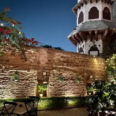 An evening in a Jodhpur courtyard. I love how they have used simple potted plants in wall niches and subtle lighting to create a magical, tranquil atmosphere.