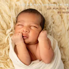 Following the baby's lead, we loosened the wrap and let him feel free. This resulted in a beautiful, natural pose. I'll teach you how to read a baby's needs and adapt your session accordingly.