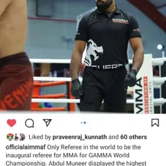 I was honored to be the inaugural referee for the GAMMA World Championship. This recognition from the official MMA federations is a great responsibility.