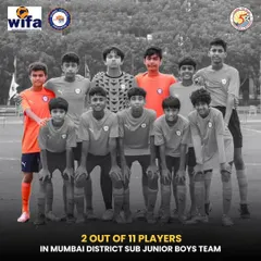 We are proud that two of the eleven players in the Mumbai District Sub-Junior Boys team started their journey with us.