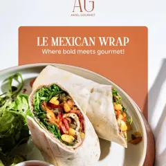 A burst of Mexican flavors wrapped with French finesse. My 'Le Mexican Wrap' is perfectly spiced and freshly made for a quick and delicious lunch.