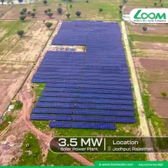Our 3.5 MW ground-mounted solar power plant in Jodhpur, Rajasthan, is a powerful example of our utility-scale solutions. Projects of this magnitude are key to powering industrial operations and moving India towards energy independence.