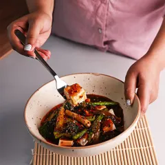 The best way to enjoy tofu is in a flavorful dish like this. I source the finest tofu to create a variety of dishes, including this Burnt Garlic Tofu with crisp vegetables.