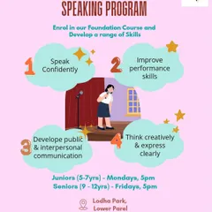 This is our Trinity Drama & Public Speaking Program, a foundation course for children aged 5 to 12. It's designed to take them from shy whispers to confident stage presence by developing clear expression, creative thinking, and strong interpersonal communication skills.
