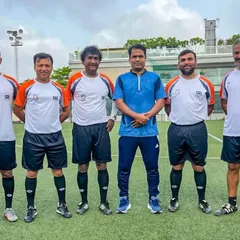 Our Technical Director, Jeddy Almeida, with other esteemed Coach Educators at an AIFF Tutor Course. We are committed to shaping the future of football coaching in India.