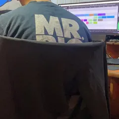 A look at the sound engineer's station during a recording. This is where all the different musical elements come together.