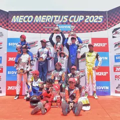 A podium filled with champions from every class at the Meco Meritus Cup. We structure our championships to provide a competitive platform for all age groups, from the youngest talents in the Micro class to seasoned racers in the Senior category.