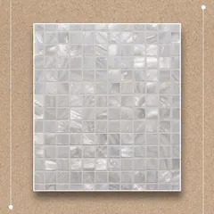Our Mother of Pearl mosaics used in the Seema Gujral collection space. The radiant, shimmering quality of the tiles brings a quiet opulence and a legacy of luxury to the design.