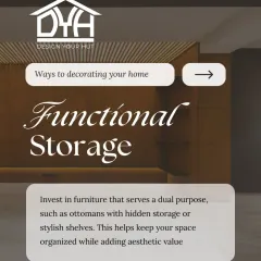 This tip focuses on functional storage. I always recommend investing in furniture that serves a dual purpose, like ottomans with hidden storage or stylish shelves. This keeps your space organized while adding aesthetic value.