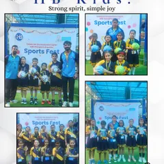 Highlights from the HB School Sports Fest 2025. This collage shows our youngest athletes with their medals and coaches, capturing the joy and sense of achievement from the event.