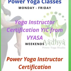 Start your career as a yoga teacher. I offer a 300 hour Yoga Instructor Certification (YIC) from VYASA and a Power Yoga Instructor Certification on weekends.