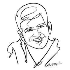 A minimalist line art portrait of Puneeth Rajkumar. Even with just a single line, his kind smile and simplicity shine through. This is a tribute to Appu sir's unforgettable presence.