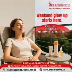 Your weekend glow-up starts here. I offer a range of advanced treatments including PRP and GFC to repair and restore your skin's youthful radiance. It's the perfect way to invest in yourself and your skin health.